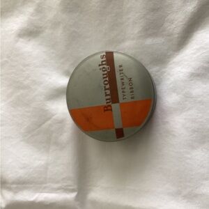 Typewriter Ribbon Tin - Gray and Orange